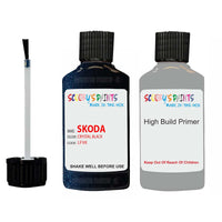 skoda touch up paint with anti rust primer FABIA CRYSTAL BLACK scratch Repair Paint Code LF9X