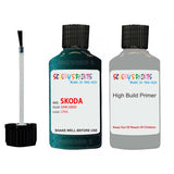 skoda touch up paint with anti rust primer FELICIA DARK GREEN scratch Repair Paint Code LF6S