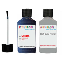 skoda touch up paint with anti rust primer CITIGO DARK SAPHIRE scratch Repair Paint Code LR5R