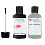 skoda touch up paint with anti rust primer RAPID DEEP BLACK scratch Repair Paint Code LC9X