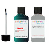 skoda touch up paint with anti rust primer FELICIA EMERALD GREEN MET scratch Repair Paint Code LF6T