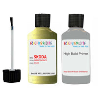 skoda touch up paint with anti rust primer FABIA GREEN TENDENCE scratch Repair Paint Code LA6M