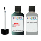 skoda touch up paint with anti rust primer FABIA HIGHLAND GREEN scratch Repair Paint Code LF6K