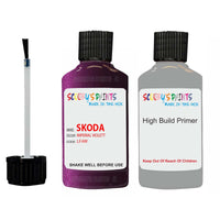 skoda touch up paint with anti rust primer FABIA IMPERIAL VIOLETT scratch Repair Paint Code LF4W