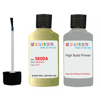 skoda touch up paint with anti rust primer OCTAVIA LEMON KICK scratch Repair Paint Code LF6Y