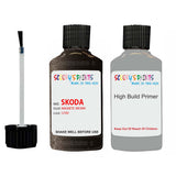 skoda touch up paint with anti rust primer OCTAVIA MAGNETIC BROWN scratch Repair Paint Code LF8V