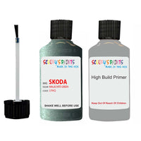 skoda touch up paint with anti rust primer ROOMSTER MALACHITE GREEN scratch Repair Paint Code LF6Q