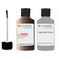 skoda touch up paint with anti rust primer OCTAVIA MAPLE BROWN scratch Repair Paint Code LH8Z