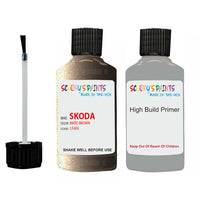 skoda touch up paint with anti rust primer YETI MATO BROWN scratch Repair Paint Code LF8N
