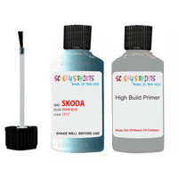 skoda touch up paint with anti rust primer ROOMSTER MIAMI BLUE scratch Repair Paint Code LF5T
