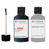 skoda touch up paint with anti rust primer SUPERB MIDNIGHT BLUE scratch Repair Paint Code LK5N