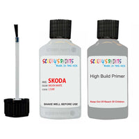 skoda touch up paint with anti rust primer ROOMSTER MOON WHITE scratch Repair Paint Code LS9R