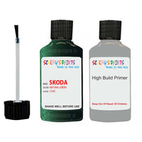 skoda touch up paint with anti rust primer OCTAVIA NATURAL GREEN scratch Repair Paint Code LF8C