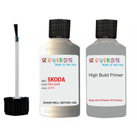 skoda touch up paint with anti rust primer SUPERB OPAL SILVER scratch Repair Paint Code LD1X
