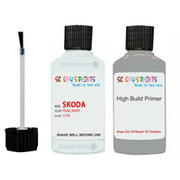skoda touch up paint with anti rust primer FELICIA PEARL WHITE scratch Repair Paint Code LF9C