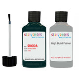 skoda touch up paint with anti rust primer FELICIA PETROL GREEN scratch Repair Paint Code LF6C