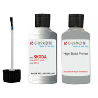 skoda touch up paint with anti rust primer OCTAVIA REFLEX SILVER scratch Repair Paint Code LU34