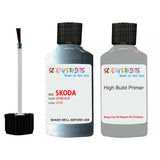 skoda touch up paint with anti rust primer FABIA SATINE BLUE scratch Repair Paint Code LF5X