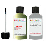 skoda touch up paint with anti rust primer CITIGO SPRING GREEN scratch Repair Paint Code LR6U