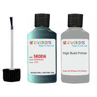 skoda touch up paint with anti rust primer FABIA WATERWORLD scratch Repair Paint Code LF8D