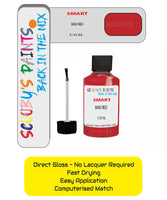 Paint For Smart Fortwo Mad Red Code C03L Touch Up Scratch Stone Chip Repair