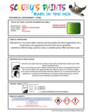 Paint For Smart Smart Tridion Ev3-Elektrogruen Code Eb7U Touch Up Scratch Stone Chip Repair