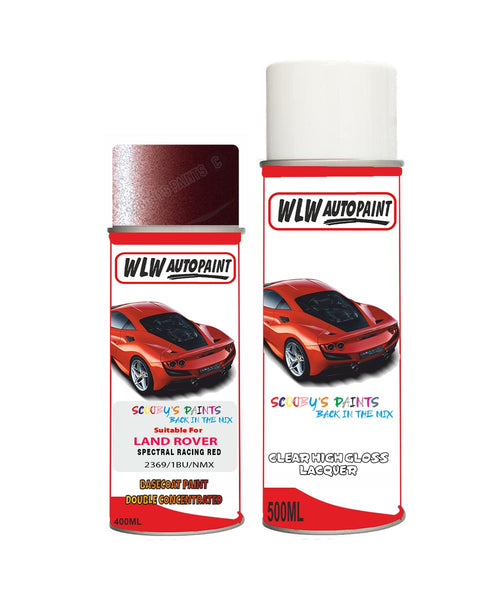 land rover range rover spectral racing red aerosol spray car paint can with clear lacquer 2369 1bu nmxBody repair basecoat dent colour