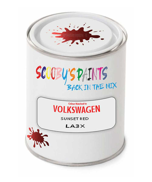 spray gun 2 pack paint Volkswagen Sunset Red Code: La3X