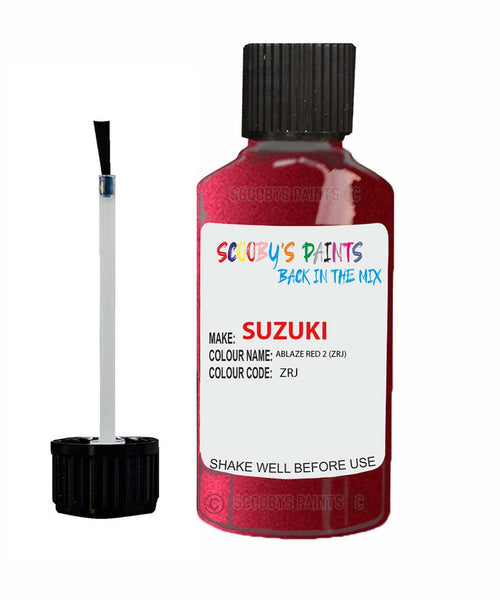 suzuki sx4 ablaze red 2 code zrj touch up paint 2011 2017 Scratch Stone Chip Repair 