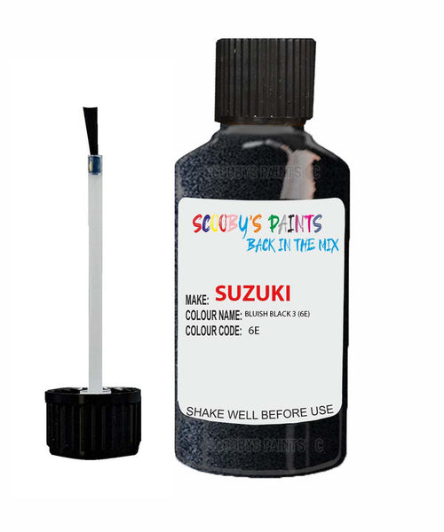 suzuki liana bluish black 3 code 6e touch up paint 2001 2017 Scratch Stone Chip Repair 