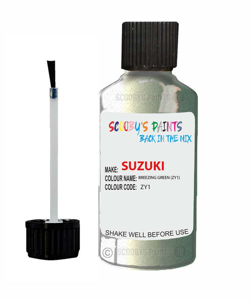 suzuki wagon r breezing green code zy1 touch up paint 2003 2005 Scratch Stone Chip Repair 