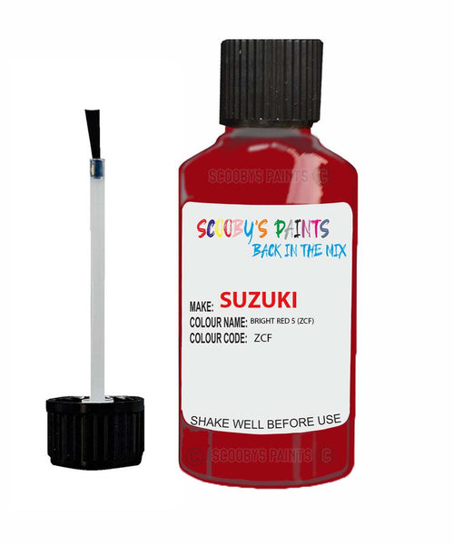suzuki sx4 bright red 5 code zcf touch up paint 2005 2016 Scratch Stone Chip Repair 