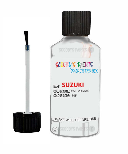 suzuki vitara bright white code z9f touch up paint 2000 2009 Scratch Stone Chip Repair 