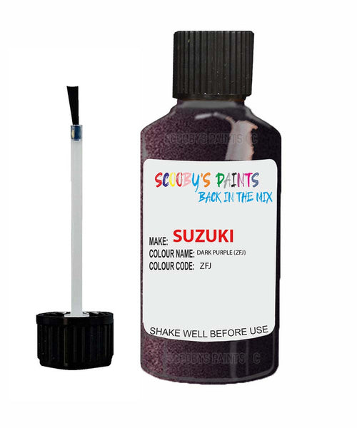 suzuki grand vitara dark purple code zfj touch up paint 2006 2008 Scratch Stone Chip Repair 