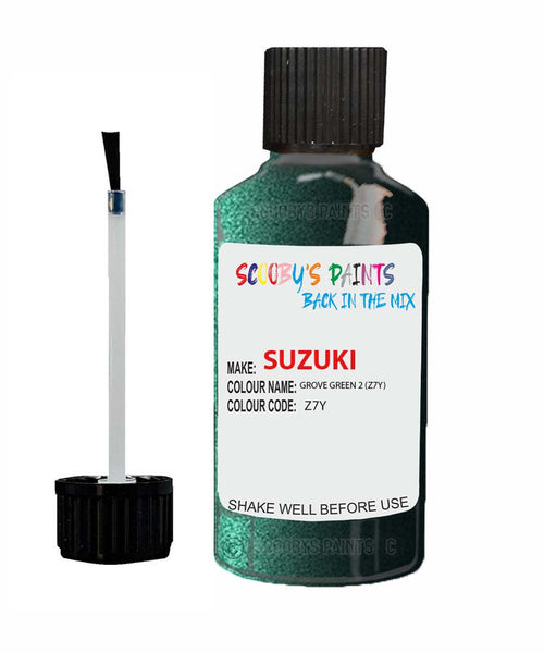suzuki samurai grove green 2 code z7y touch up paint 2000 2009 Scratch Stone Chip Repair 