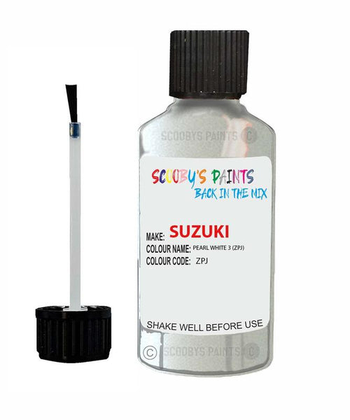 suzuki vitara pearl white 3 code zpj touch up paint 2008 2013 Scratch Stone Chip Repair 