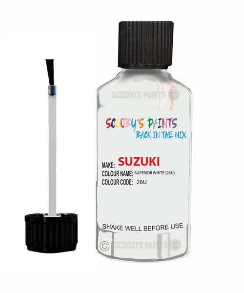 suzuki cultus superior white code 26u touch up paint 1990 2017 Scratch Stone Chip Repair 