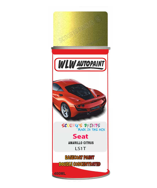Aerosol Spray Paint For Seat Ibiza Amarillo Citrus Yellow Code Ls1T