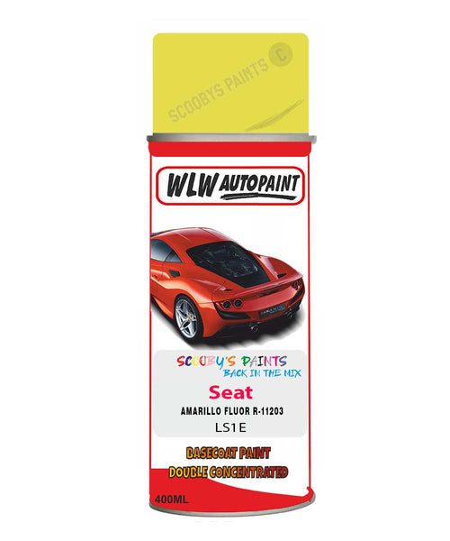 Aerosol Spray Paint For Seat Ibiza Amarillo Fluor R-11203 Yellow Code Ls1E