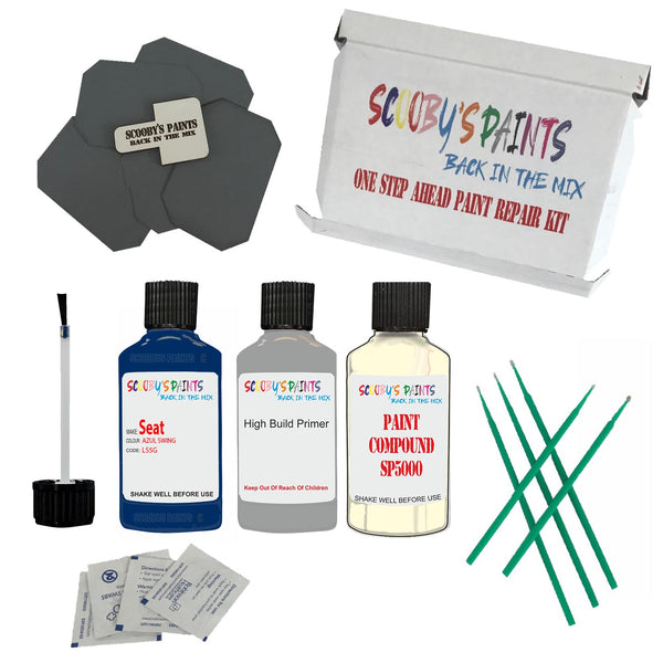Paint For SEAT Blue SWING Code: LS5G Touch Up Paint Detailing Scratch Repair Kit
