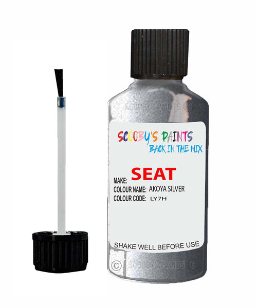 Paint For SEAT Ibiza AKOYA SILVER Touch Up Paint Scratch Stone Chip Repair Colour Code LY7H