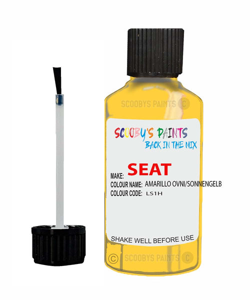 Paint For SEAT Toldeo AMARILLO OVNI/SONNENGELB Touch Up Paint Scratch Stone Chip Repair Colour Code LS1H