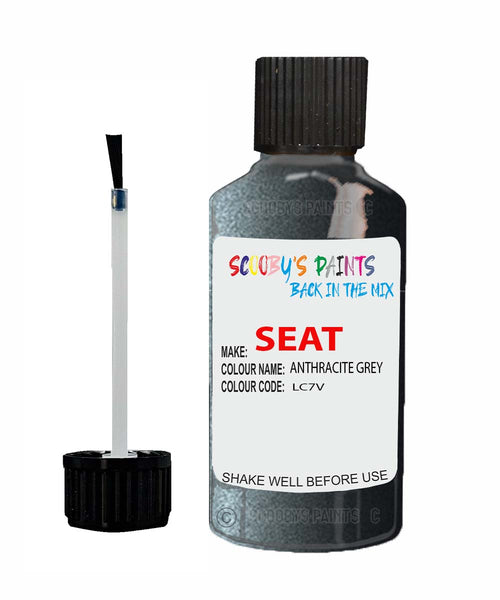 Paint For SEAT Cordoba ANTHRACITE GREY Touch Up Paint Scratch Stone Chip Repair Colour Code LC7V