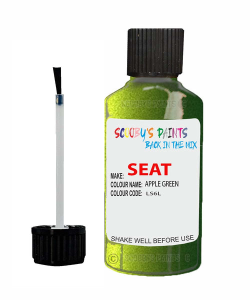 Paint For SEAT MII APPLE GREEN Touch Up Paint Scratch Stone Chip Repair Colour Code LS6L