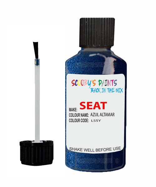 Paint For SEAT Toldeo AZUL ALTAMAR Touch Up Paint Scratch Stone Chip Repair Colour Code LS5Y