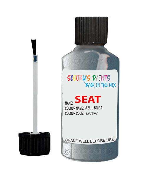 Paint For SEAT Ibiza AZUL BRISA Touch Up Paint Scratch Stone Chip Repair Colour Code LW5W