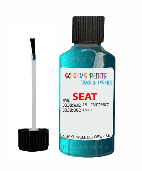 Paint For SEAT Toldeo AZUL CANTABRICO Touch Up Paint Scratch Stone Chip Repair Colour Code LS5U