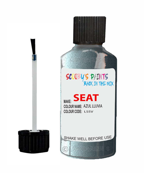 Paint For SEAT Ibiza AZUL LLUVIA Touch Up Paint Scratch Stone Chip Repair Colour Code LS5V