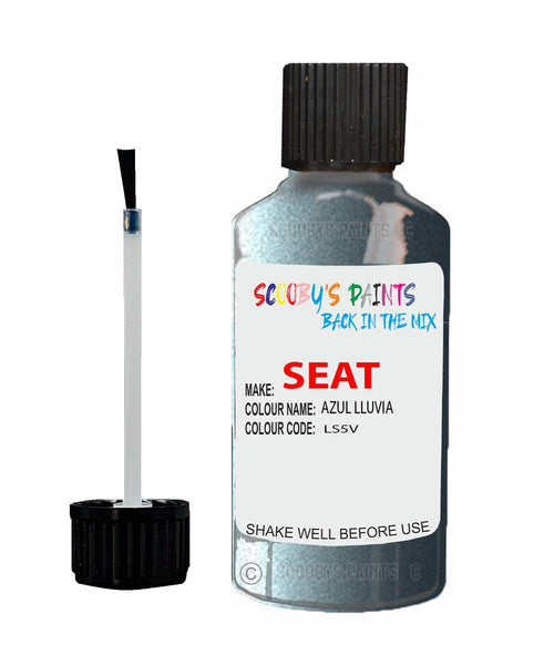 Paint For SEAT Cordoba AZUL LLUVIA Touch Up Paint Scratch Stone Chip Repair Colour Code LS5V