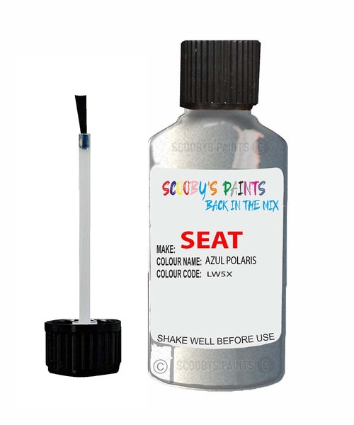 Paint For SEAT Toldeo AZUL POLARIS Touch Up Paint Scratch Stone Chip Repair Colour Code LW5X